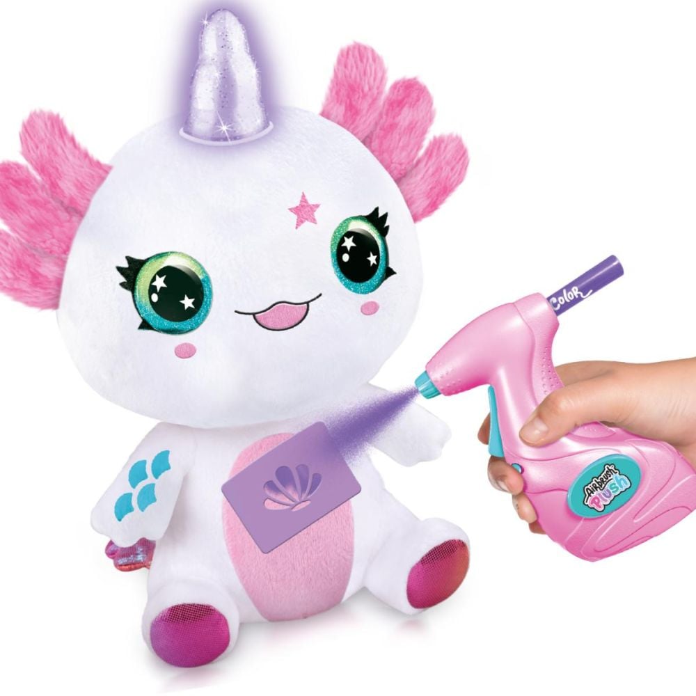 Jucarie de plus de colorat, Airbrush Plush, Light Up, Axoloti