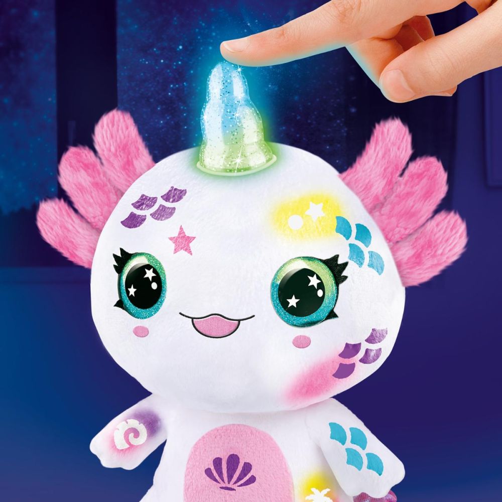 Jucarie de plus de colorat, Airbrush Plush, Light Up, Axoloti