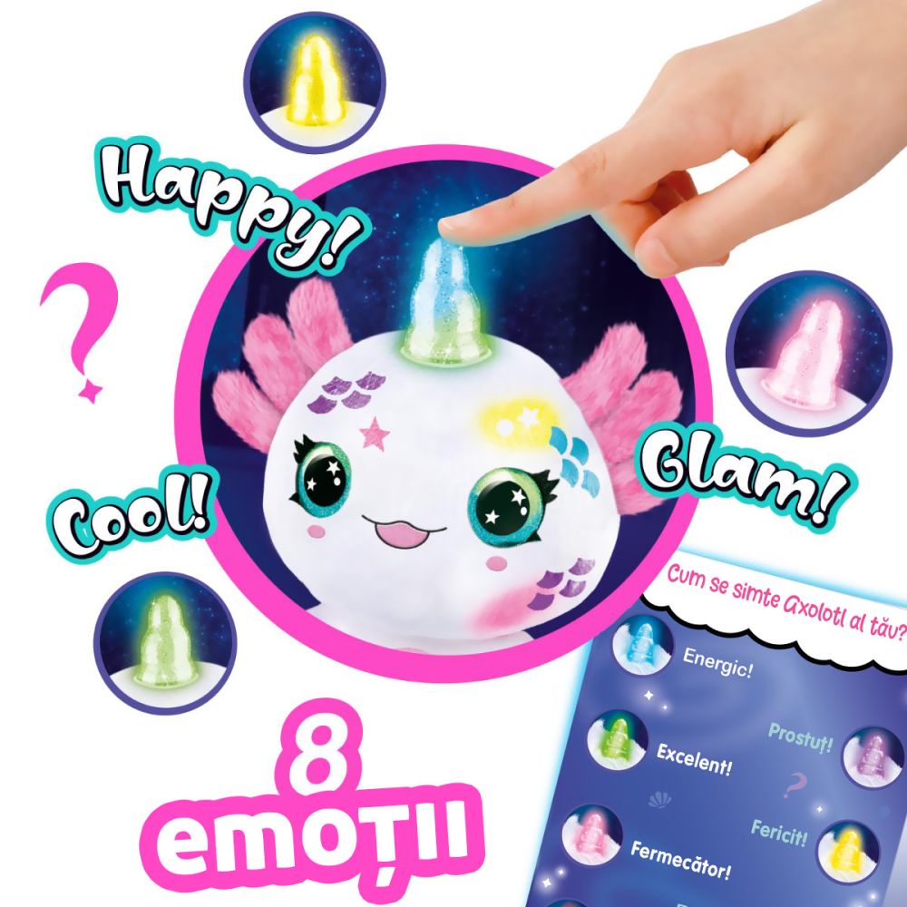 Jucarie de plus de colorat, Airbrush Plush, Light Up, Axoloti