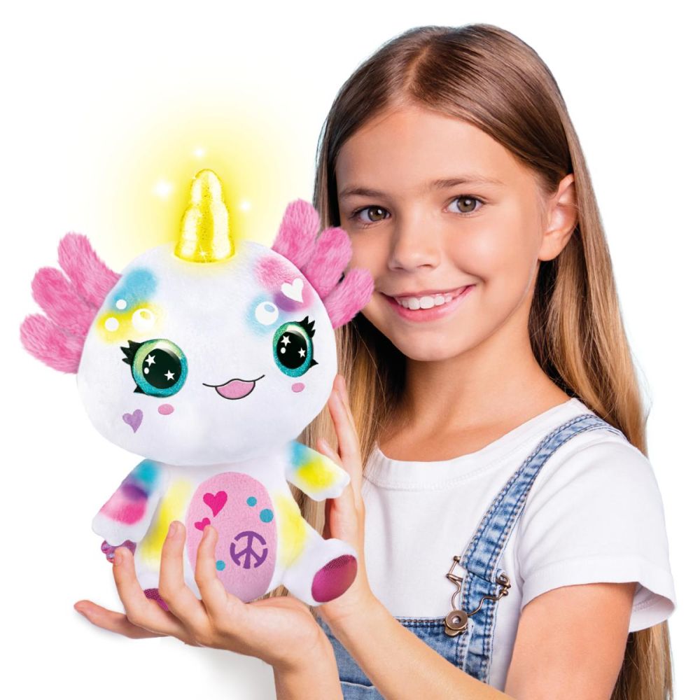 Jucarie de plus de colorat, Airbrush Plush, Light Up, Axoloti