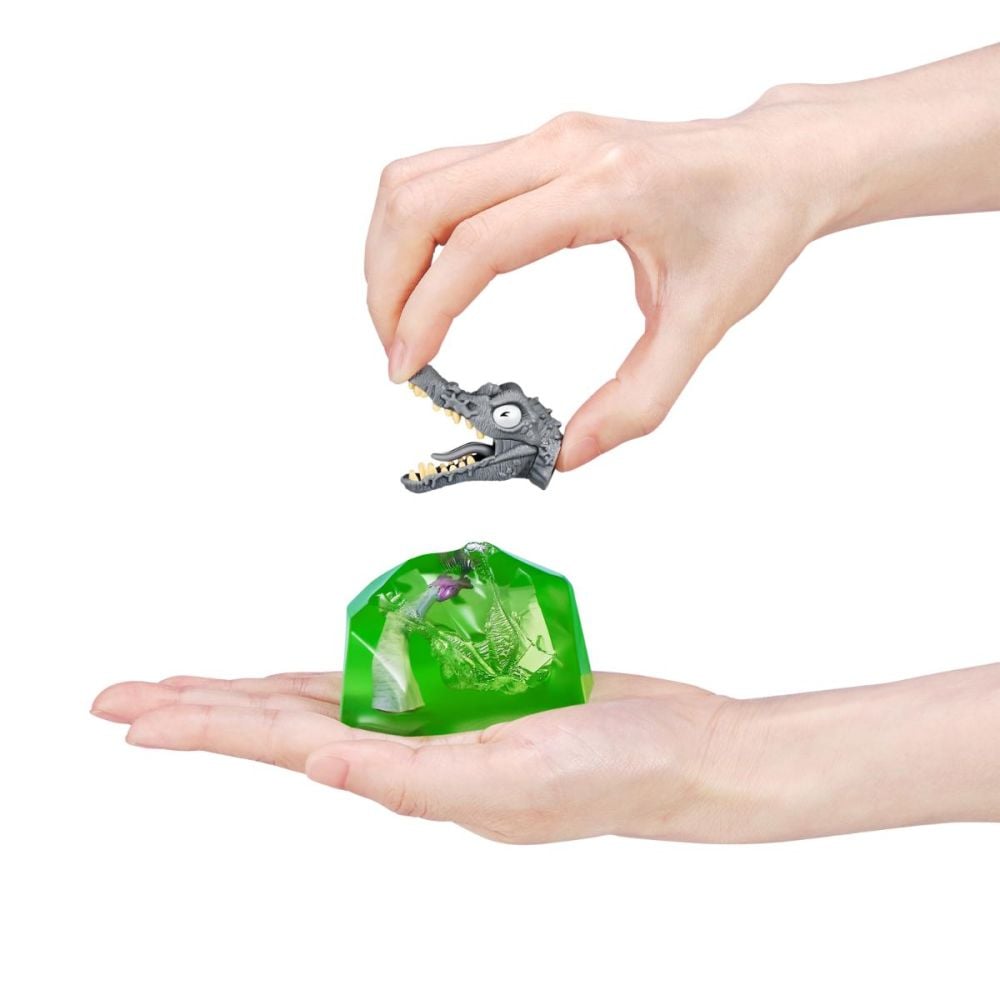 Figurina surpriza in ou, Smashers, Dino Jurassic Light-Up, Gri