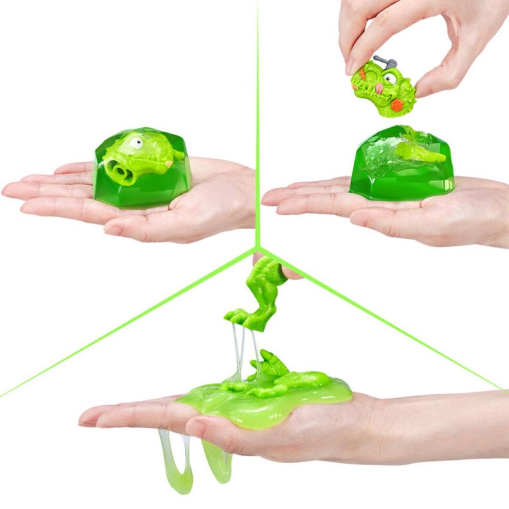 Figurina surpriza in ou, Smashers, Dino Jurassic Light-Up, Verde