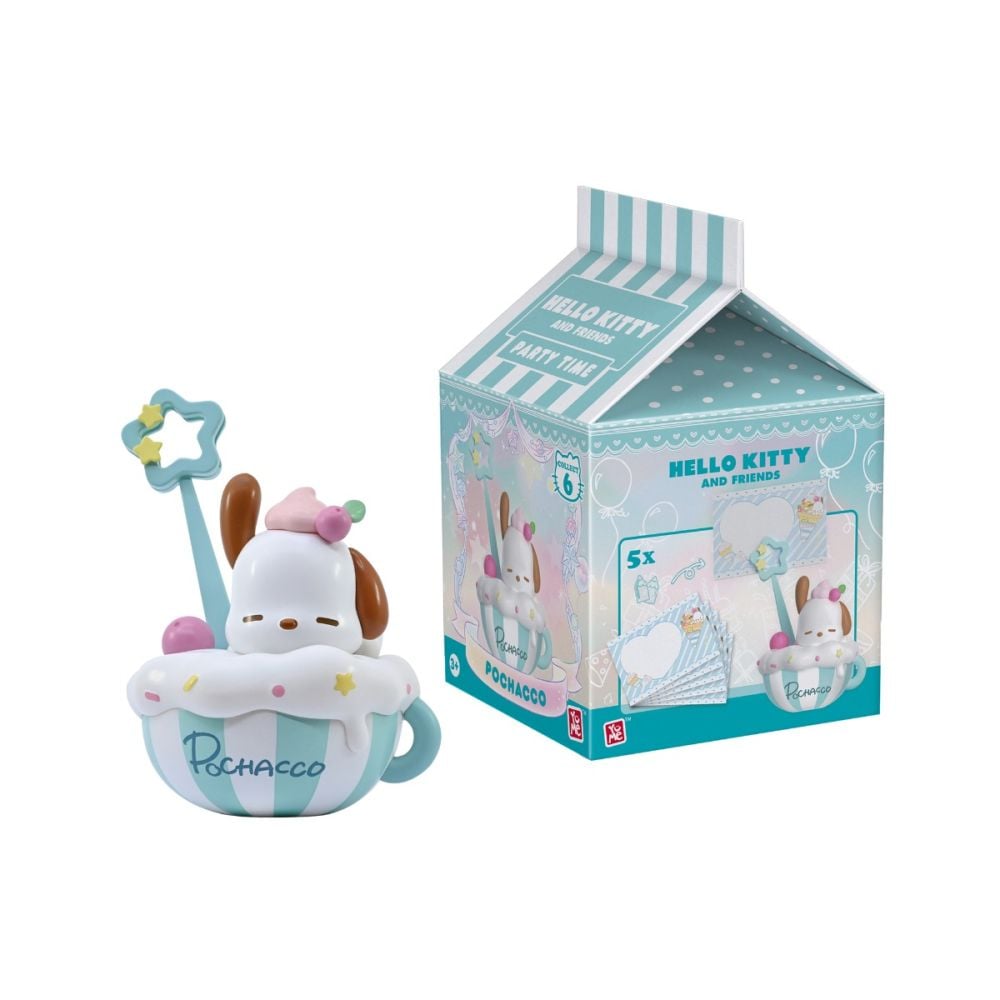 Mini figurina, Yume, Seria Party Time, Hello Kitty and Friends, 5 cm