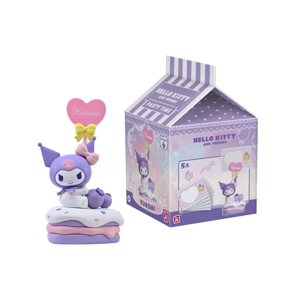 Mini figurina, Yume, Seria Party Time, Hello Kitty and Friends, 5 cm