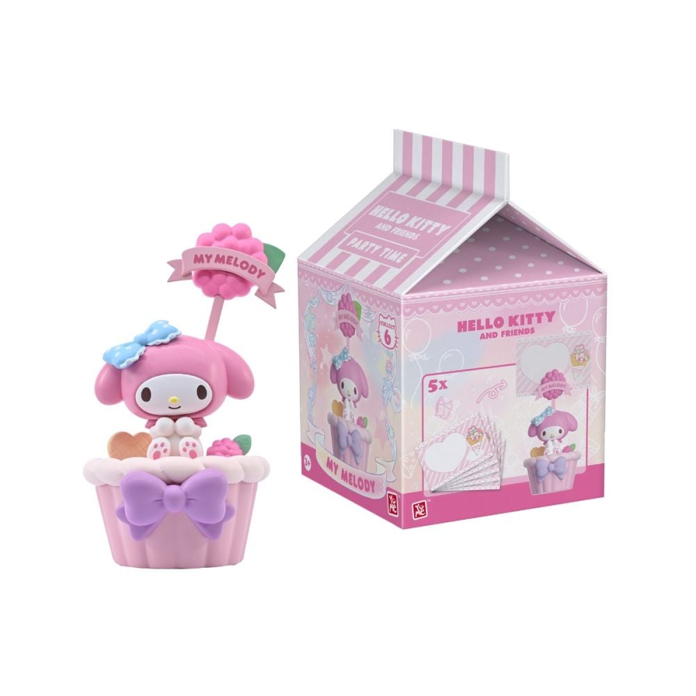Mini figurina, Yume, Seria Party Time, Hello Kitty and Friends, 5 cm
