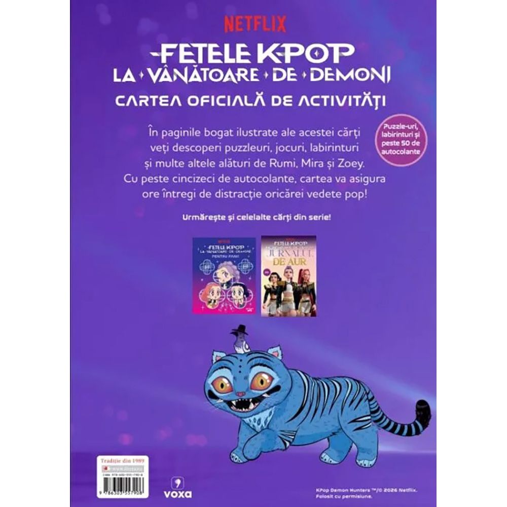 Cartea oficiala de activitati, Litera, Fetele K-Pop la vanatoare de demoni