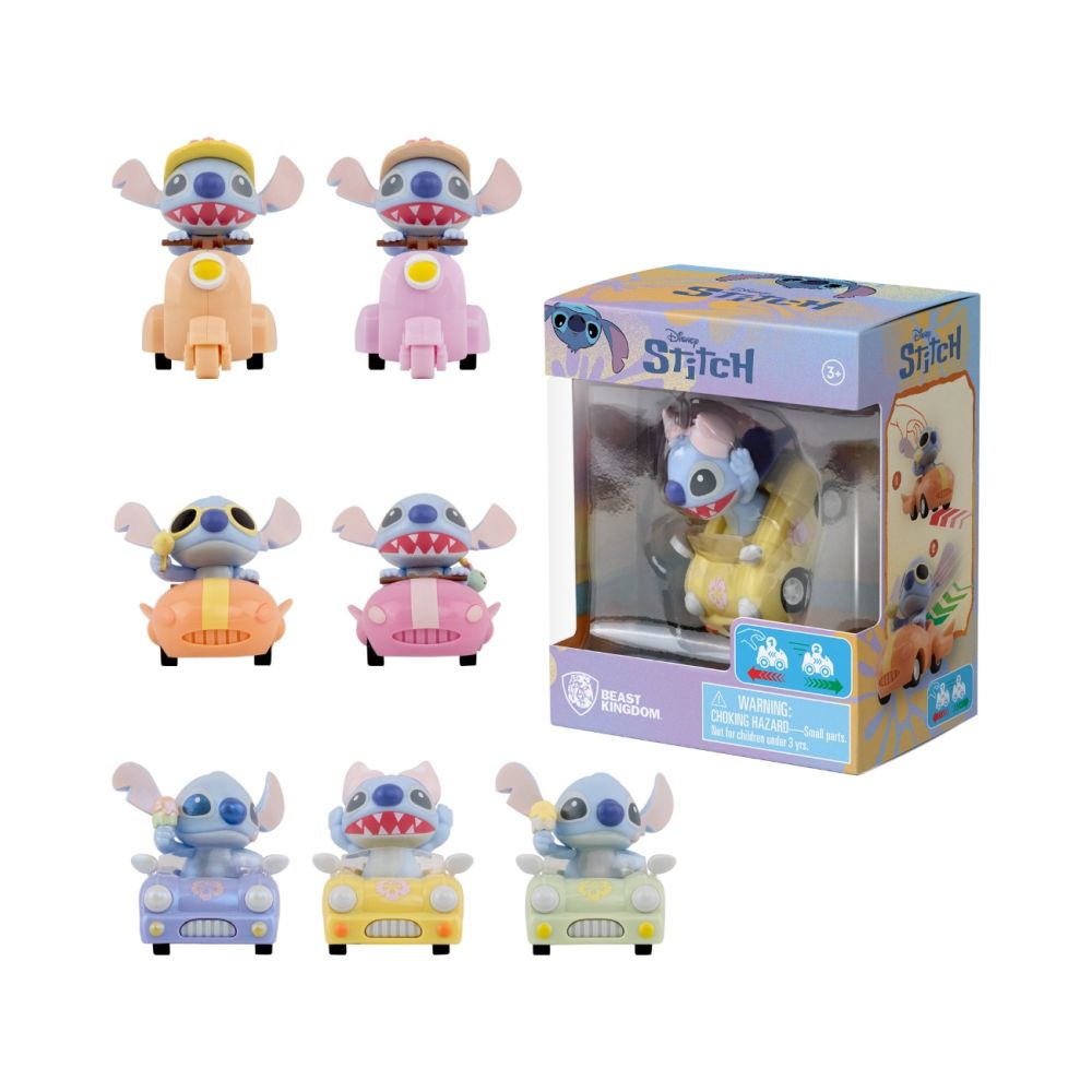 Figurina cu vehicul, Yume, Disney Stitch, Zoom Hero S2