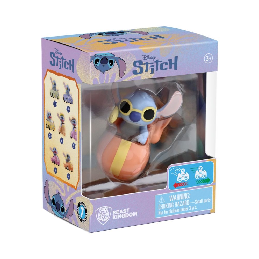 Figurina cu vehicul, Yume, Disney Stitch, Zoom Hero S2