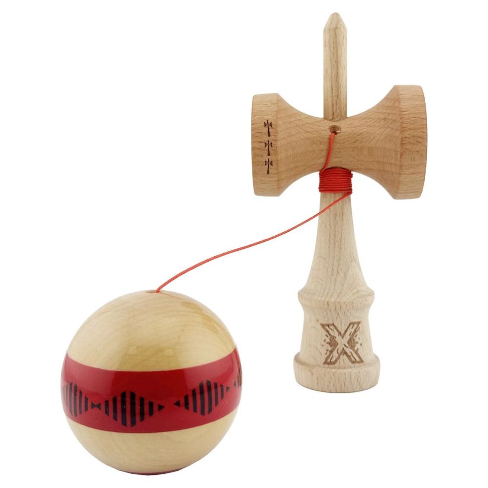 Jucarie de indemanare din lemn, Kendama X, Frequency Flippy, Super