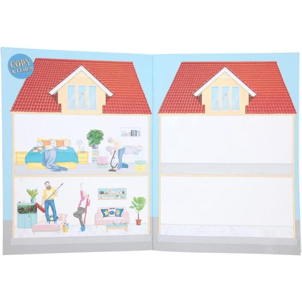 Carte de colorat si autocolante, Depesche, Trends Sweet Home