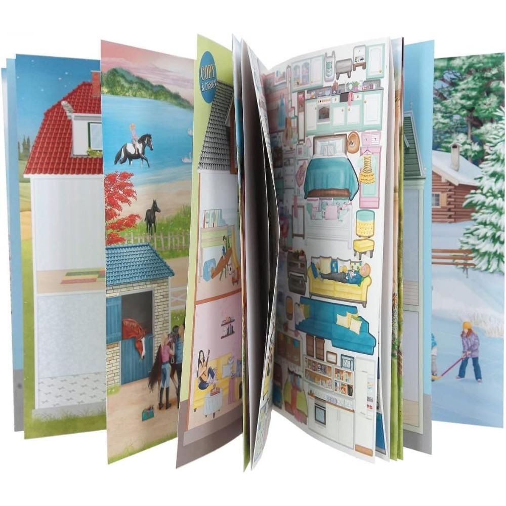 Carte de colorat si autocolante, Depesche, Trends Sweet Home