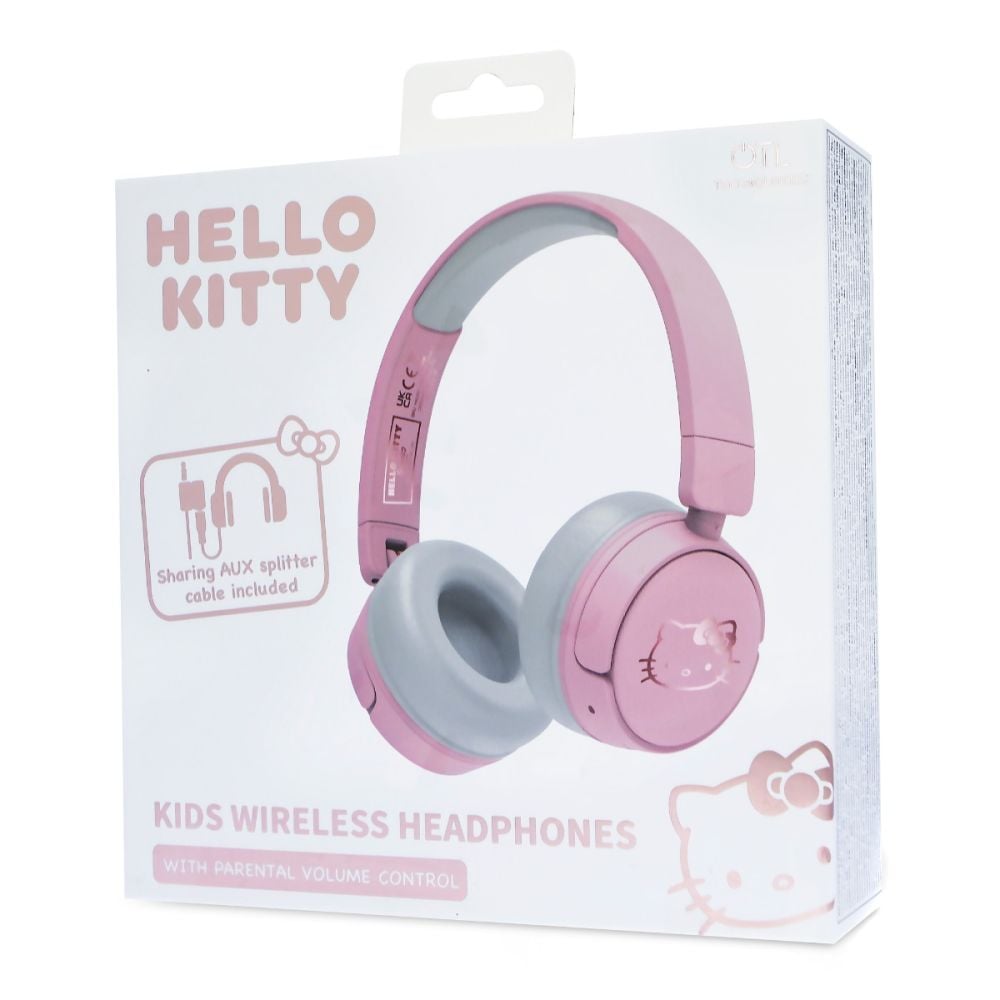 Casti wireless, OTL, On-ear, Hello Kitty Rose Gold