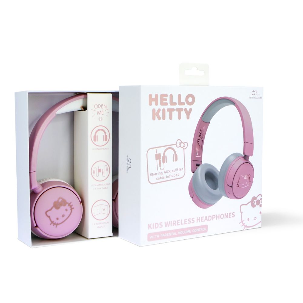 Casti wireless, OTL, On-ear, Hello Kitty Rose Gold