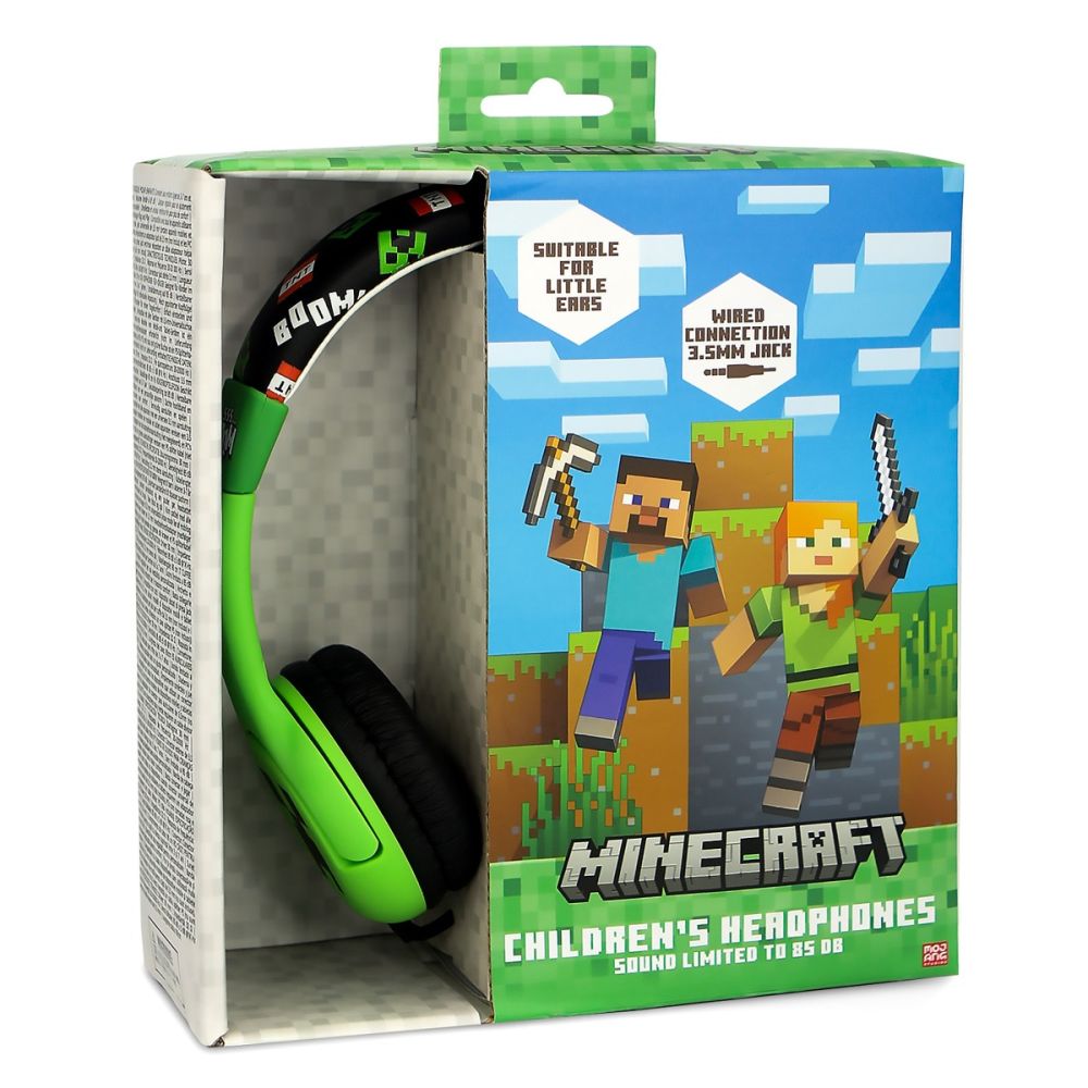 Casti audio cu fir, OTL, On-ear, Minecraft Creeper | Noriel