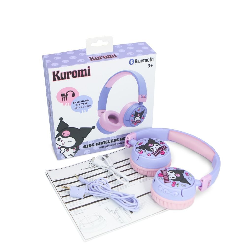 Casti wireless, OTL, Bluetooth, On-ear, Kuromi