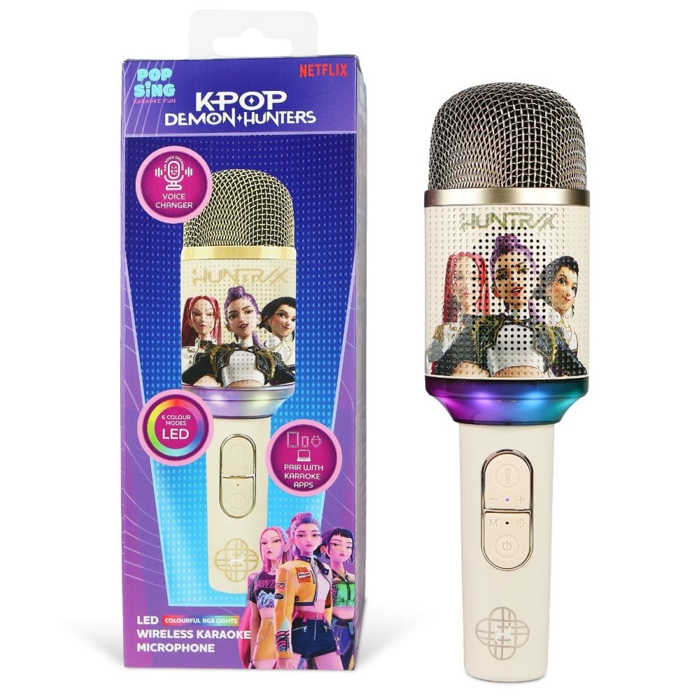 Microfon karaoke wireless PopSing, OTL, K-Pop Demon Hunters, Gold