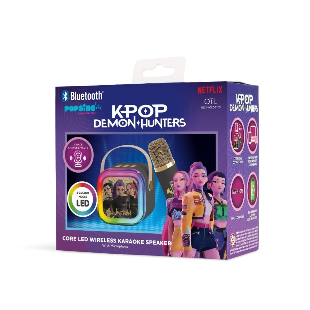Boxa wireless cu un microfon, OTL, K-Pop Demon Hunters PopSing, Negru