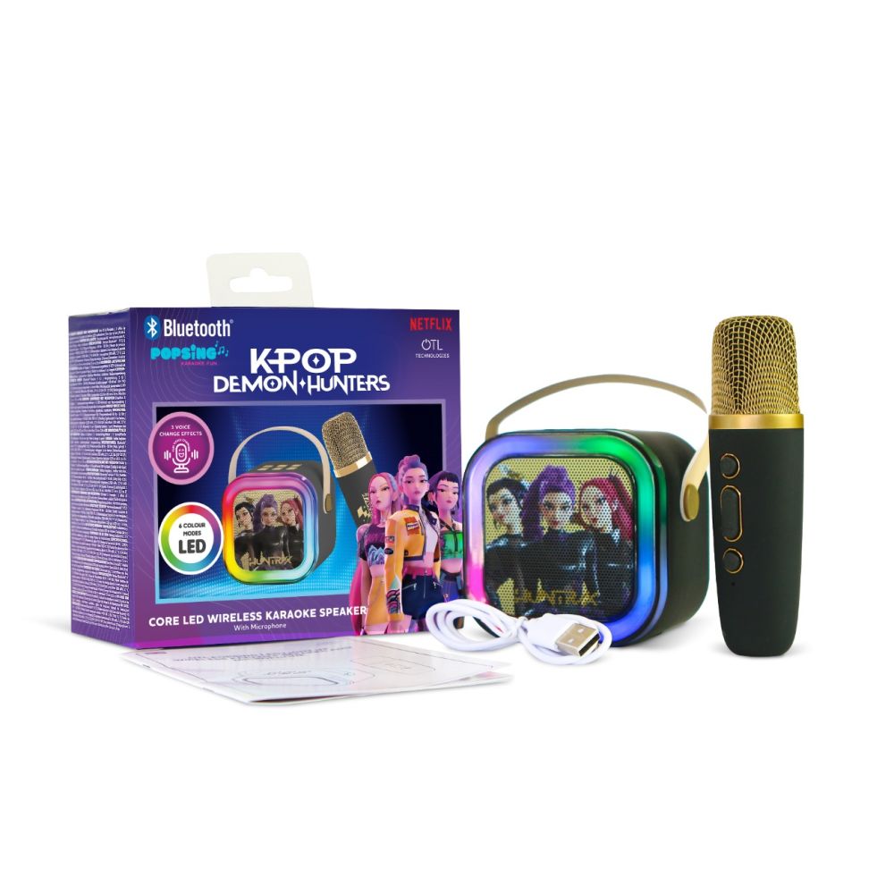 Boxa wireless cu un microfon, OTL, K-Pop Demon Hunters PopSing, Negru