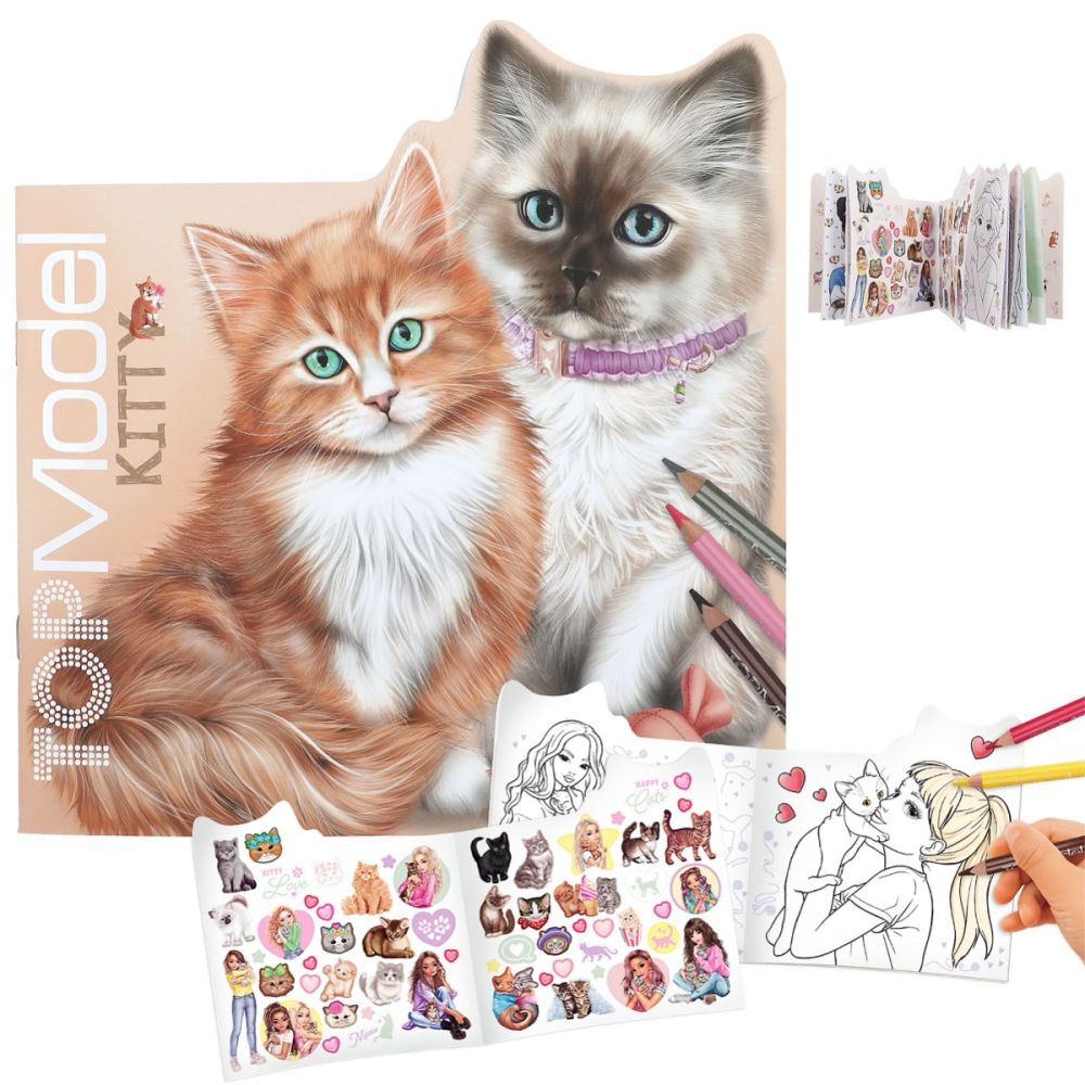 Carte de colorat, Depesche, TOPModel, Kitty