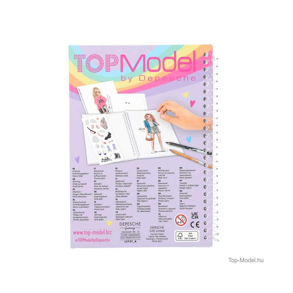Carte de colorat si schite, Depesche, TopModel, Pocket