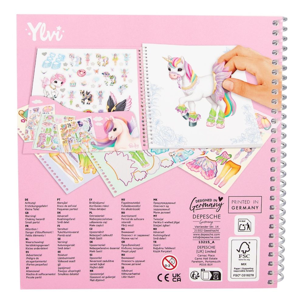 Carte cu stickere, Depesche, Ylvy Dress Me Up