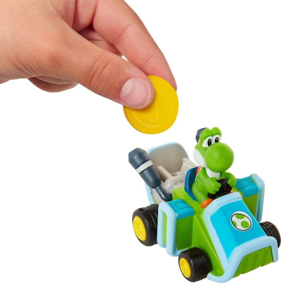 Figurina cu masinuta, Mario Kart, Dinozaurul Yoshi