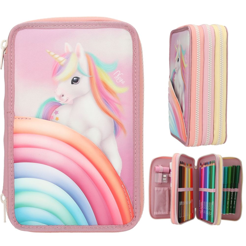 Penar cu trei compartimente echipat, Depesche, Model Unicorn Ylvi