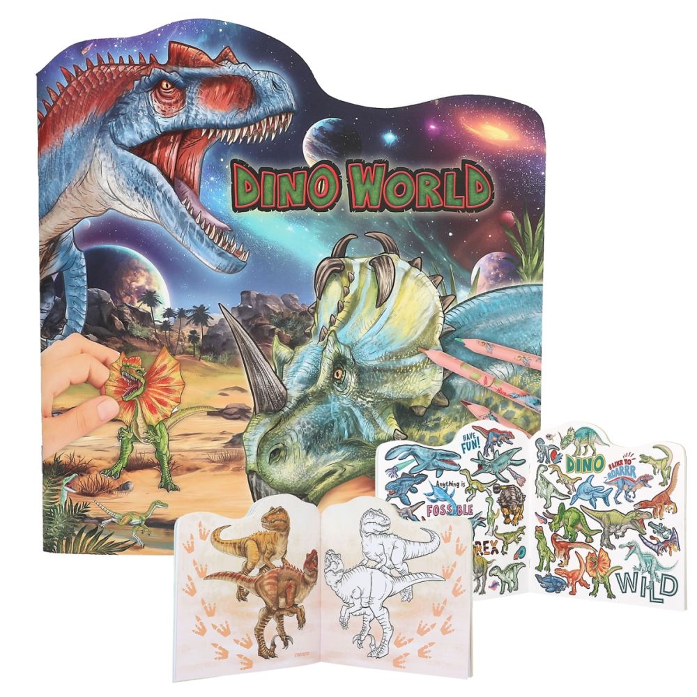 Carte de colorat si stickere, Depesche, Dino World