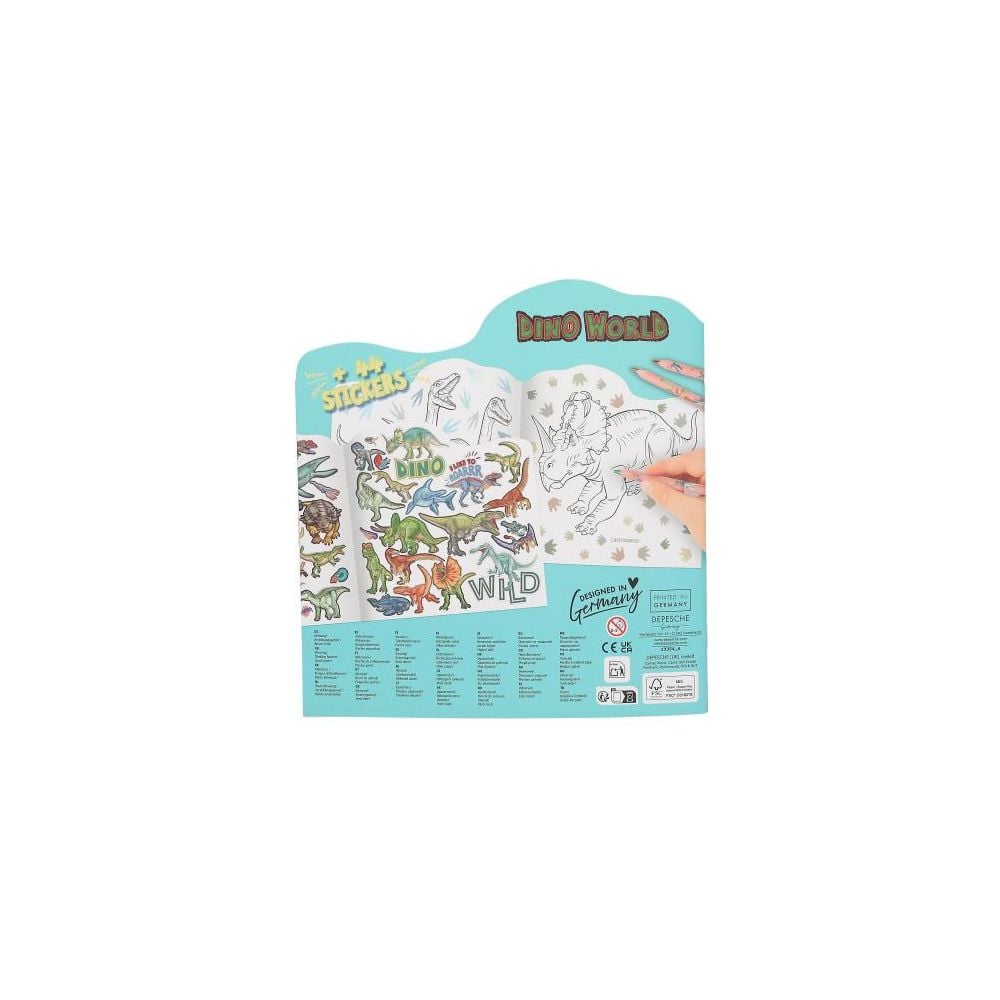 Carte de colorat si stickere, Depesche, Dino World