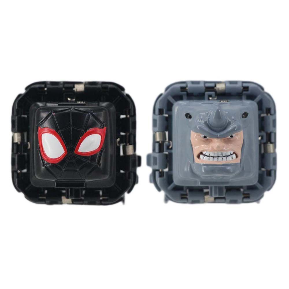 Set 2 figurine de lupta Battle Cubes Spiderman, Miles vs Rhino