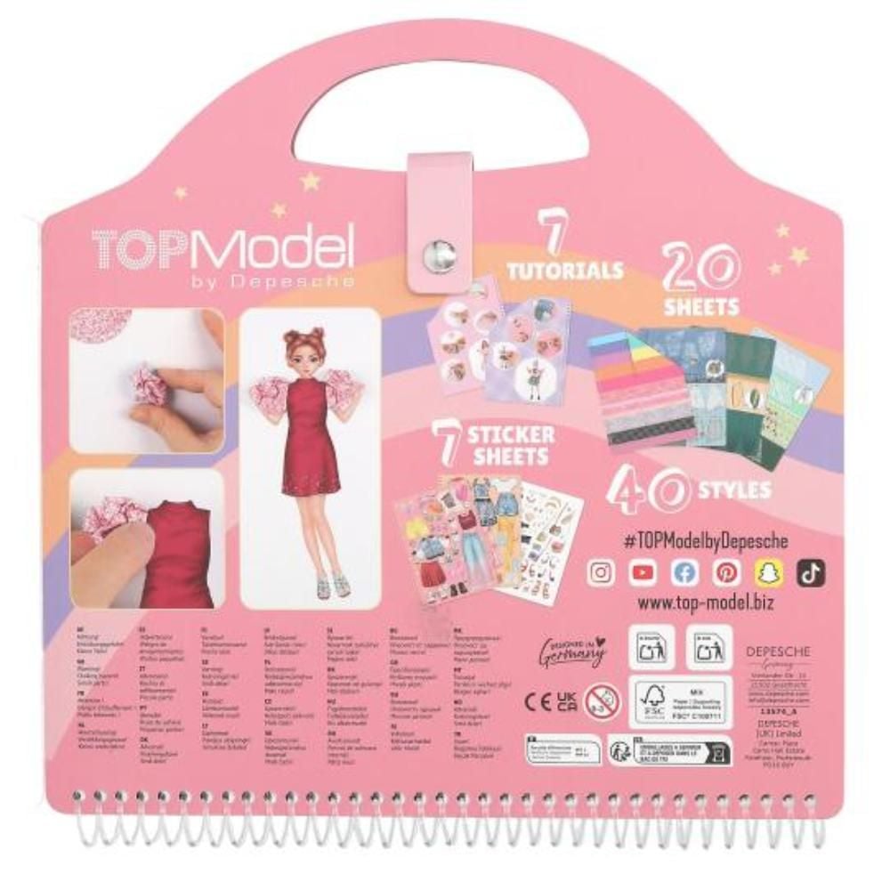 Carte cu stickere, Depesche, TopModel, Dress Me Up Collage