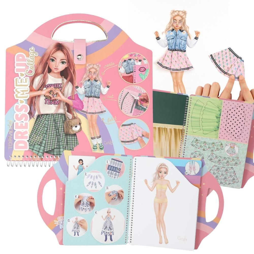 Carte cu stickere, Depesche, TopModel, Dress Me Up Collage