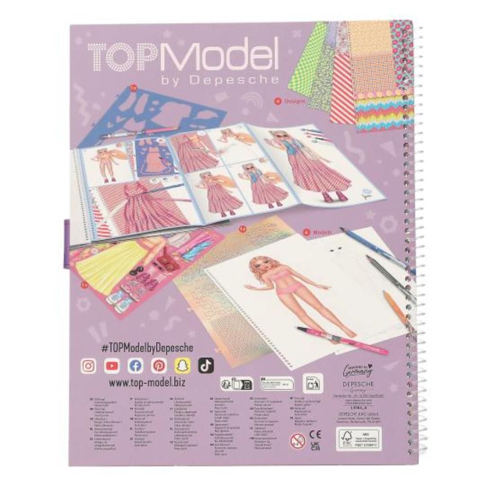 Carte de colorat si creativitati, Depesche, TopModel Special Design