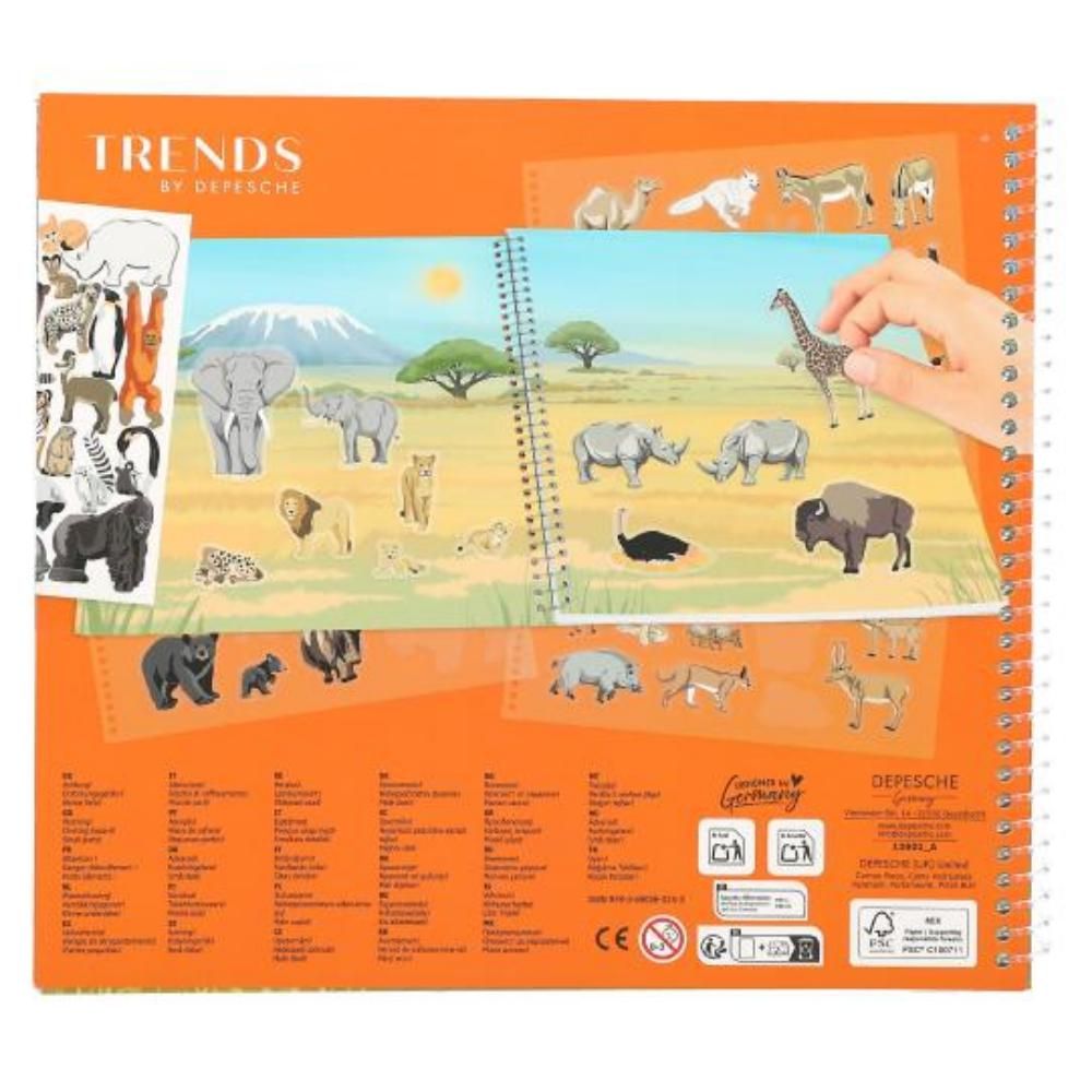 Carte cu stickere, Depesche, Create Your Wild Live