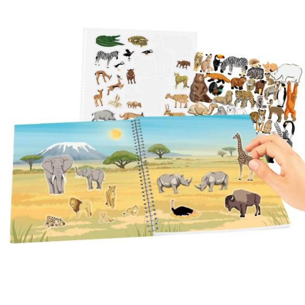 Carte cu stickere, Depesche, Create Your Wild Live