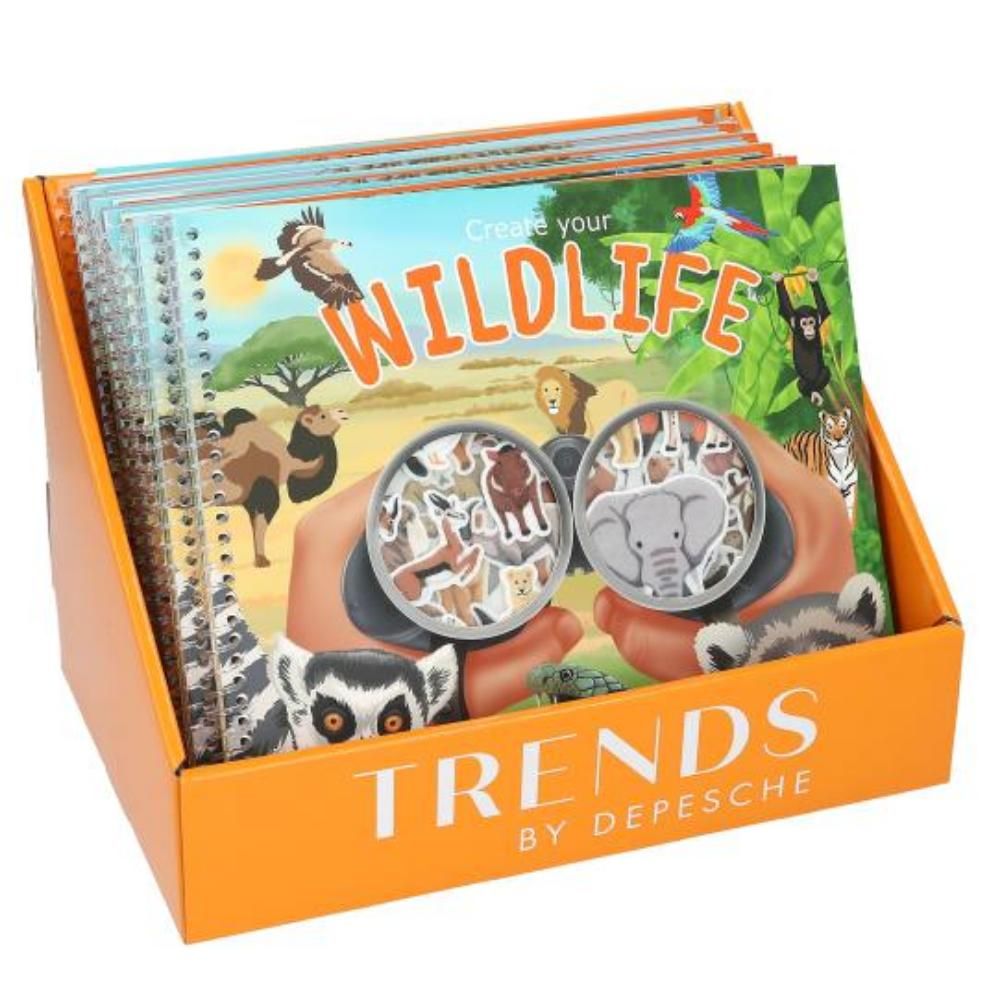 Carte cu stickere, Depesche, Create Your Wild Live