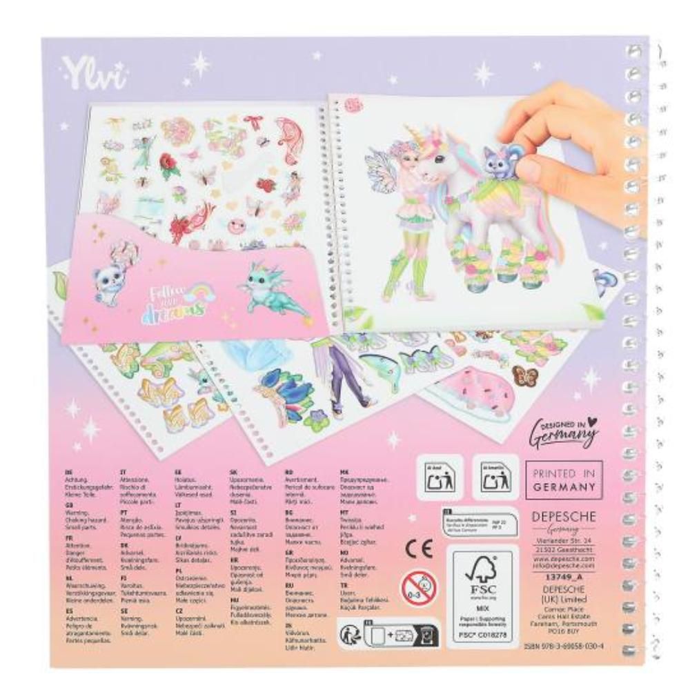 Carte cu stickere, Depesche, Dress Me Up Ylvi