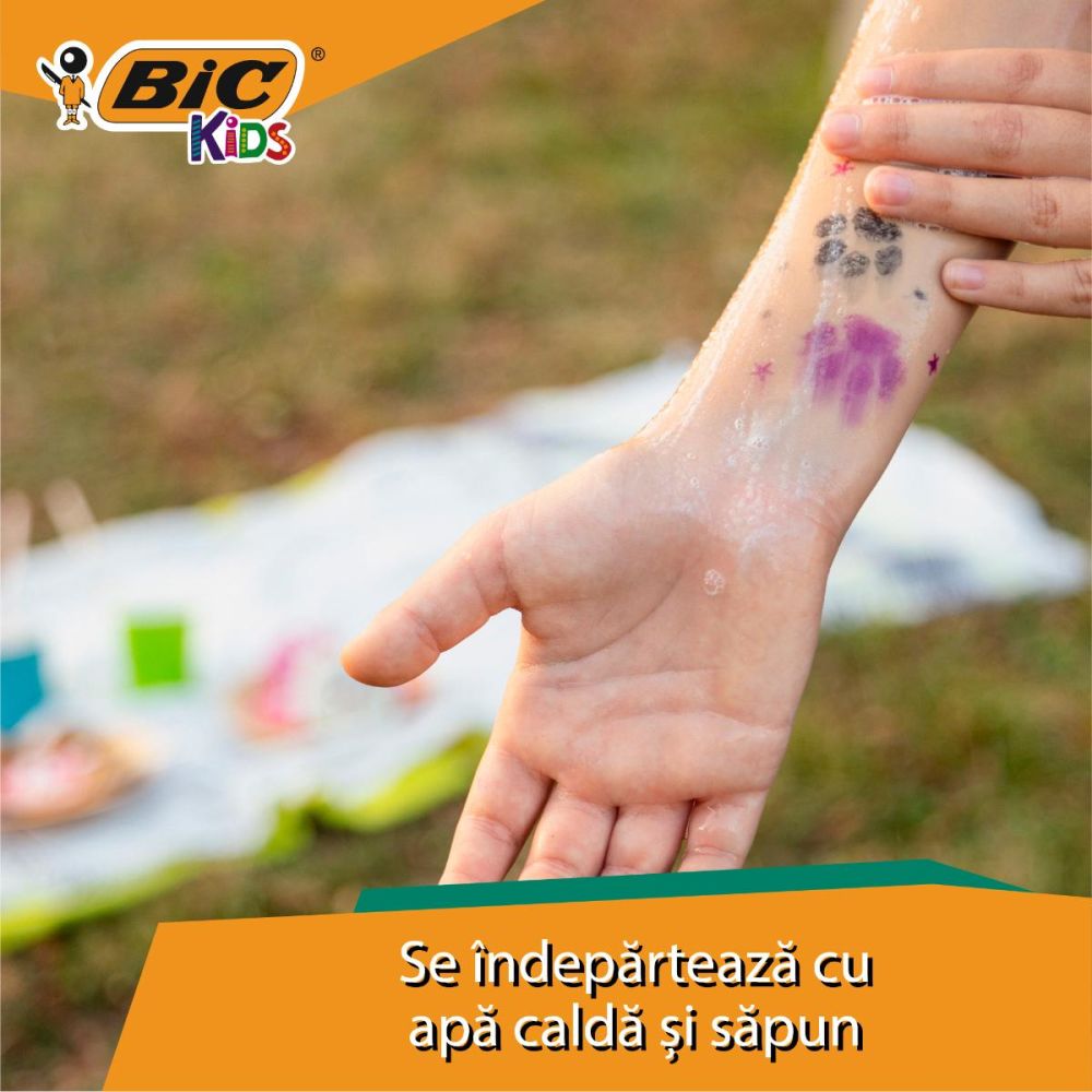 Set 5 stampile pentru tatuaje temporare, Bic Kids