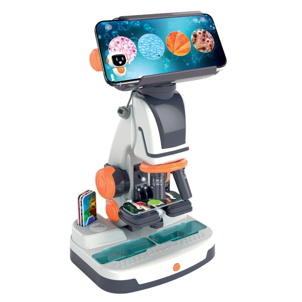 Microscop 2in1, Clementoni, Science & Play, Ai si camera Wi-Fi