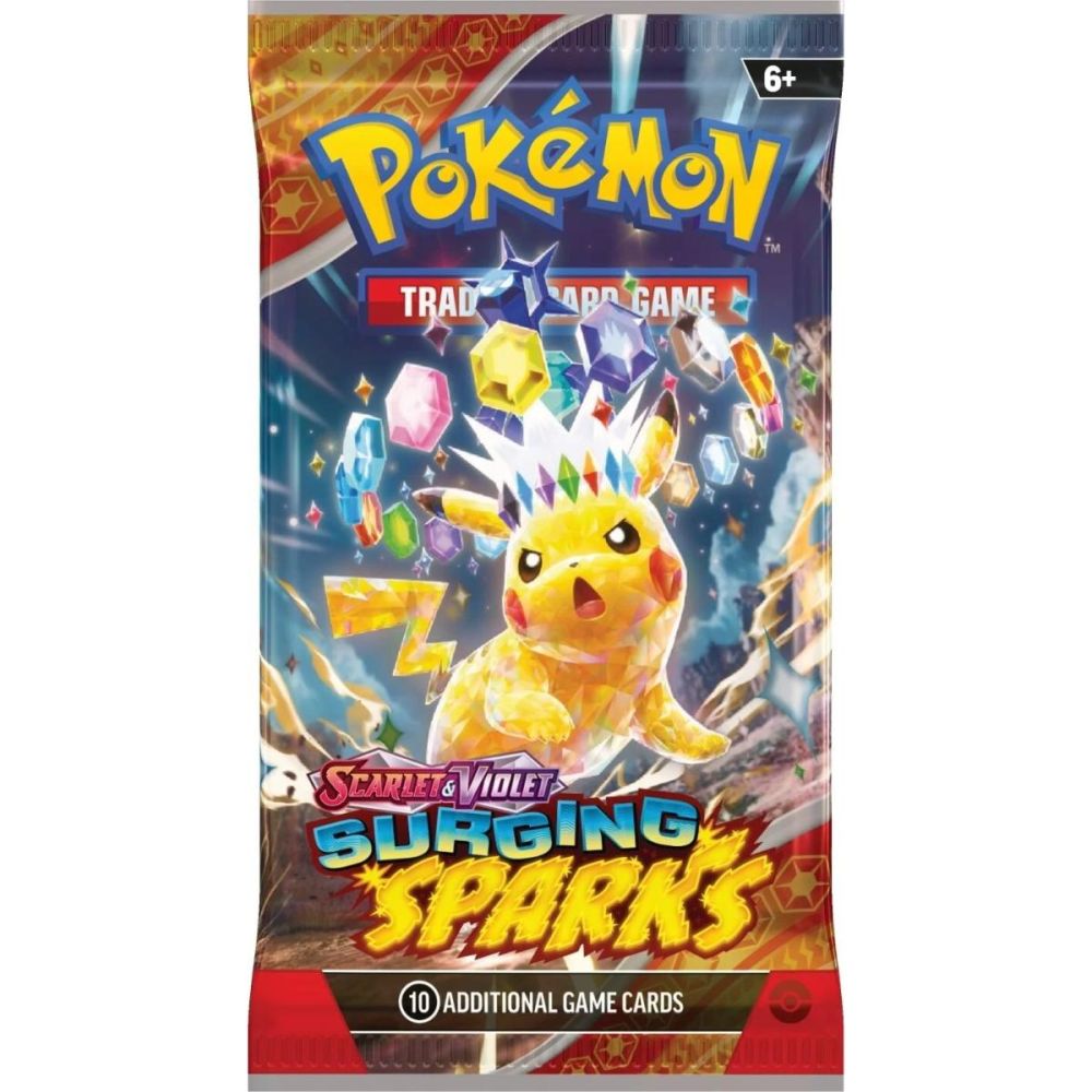 Set 10 cartonase Pokemon TCG, Scarlet and Violet, Surging Sparks, Boosters