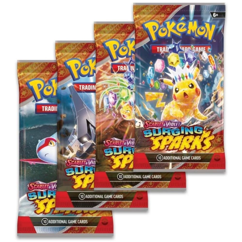 Set 10 cartonase Pokemon TCG, Scarlet and Violet, Surging Sparks, Boosters