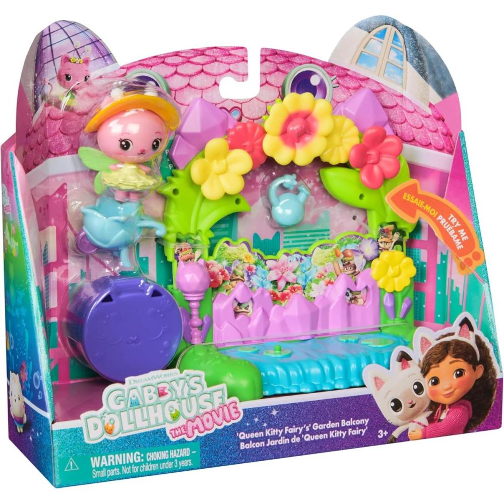 Set de joaca, Gabbys Dollhouse, Queen Kitty Fairy Garden Balcony, 6074165