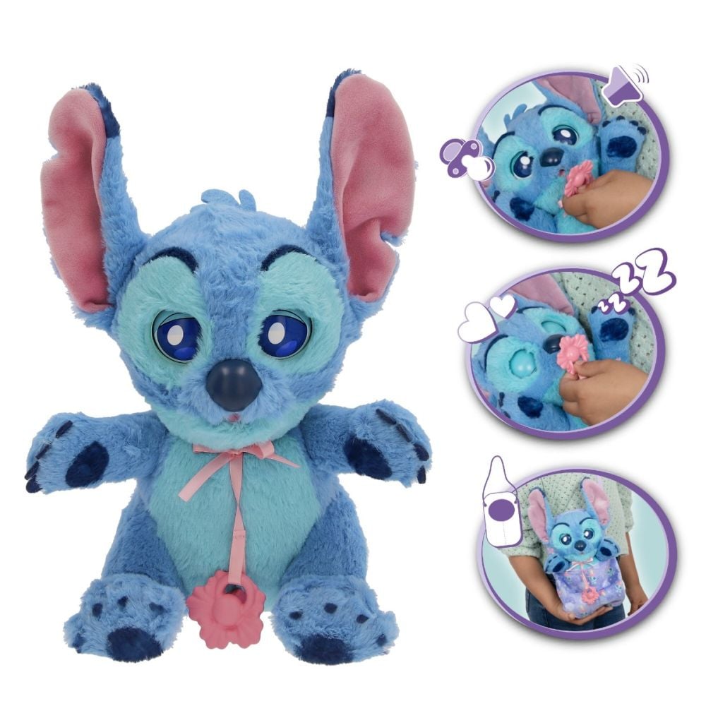 Jucarie de plus interactiva, Baby Paws, Disney Stitch, 24 cm