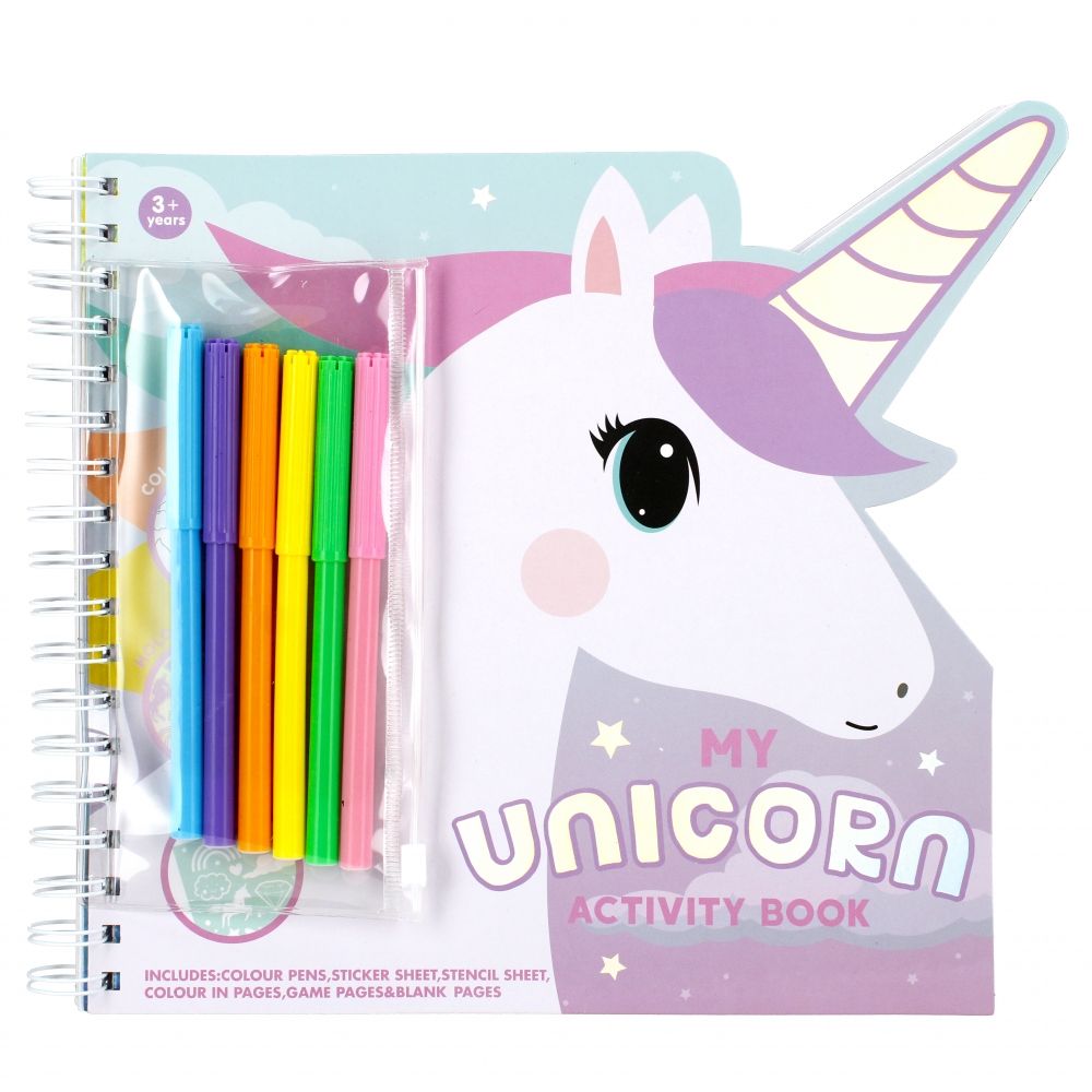 Carte de colorat cu accesorii, Starpak, Unicorn