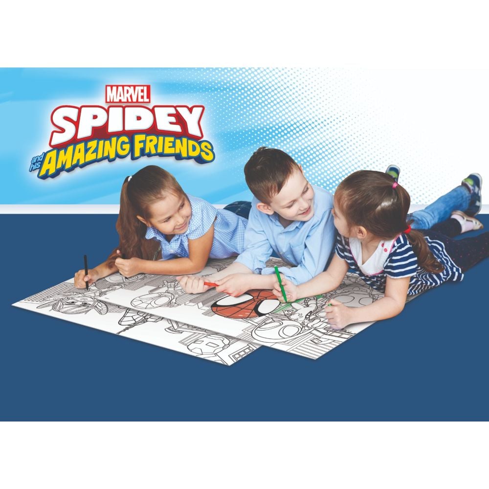 Puzzle de podea 2 in 1 Lisciani Marvel Spidey si prietenii lui uimitori, Maxi, 2 x 24 piese