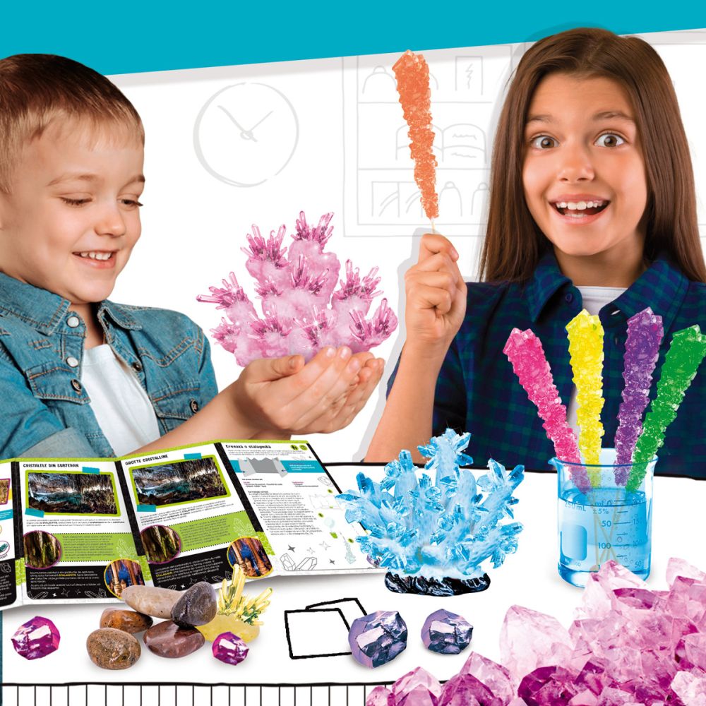 ISA KNOX CRYSTAL W ８個セット Set de experimente, Lisciani, Stiinta cristalelor | Noriel