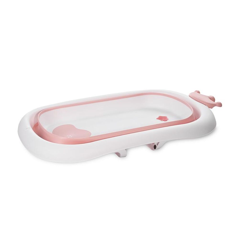 Cadita pliabila pentru bebelusi cu dop de scurgere, Lorelli Royal, 83 cm, Pink