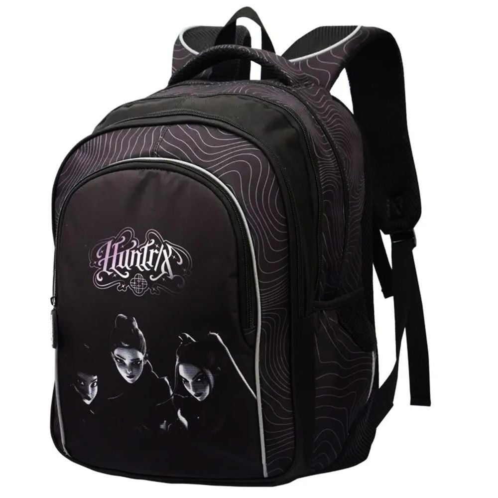 Ghiozdan cu 4 compartimente, St Majewski, K-Pop Demon Hunters, 43 cm, Negru