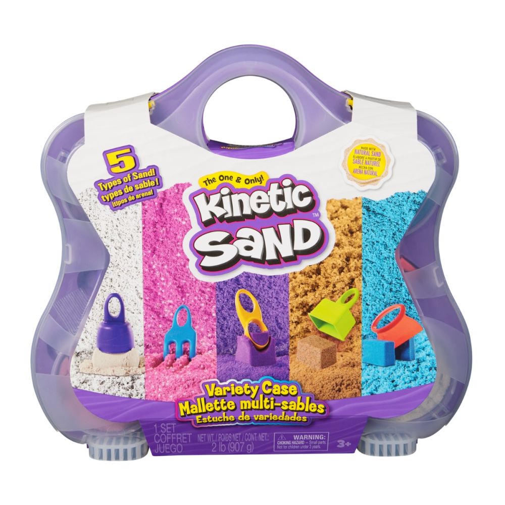 Set de joaca cu nisip si accesorii, Kinetic Sand, Sensory Case, 6069784