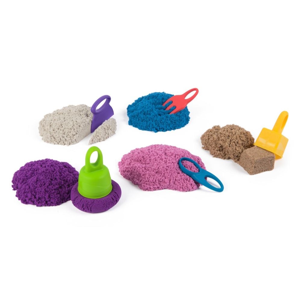 Set de joaca cu nisip si accesorii, Kinetic Sand, Sensory Case, 6069784
